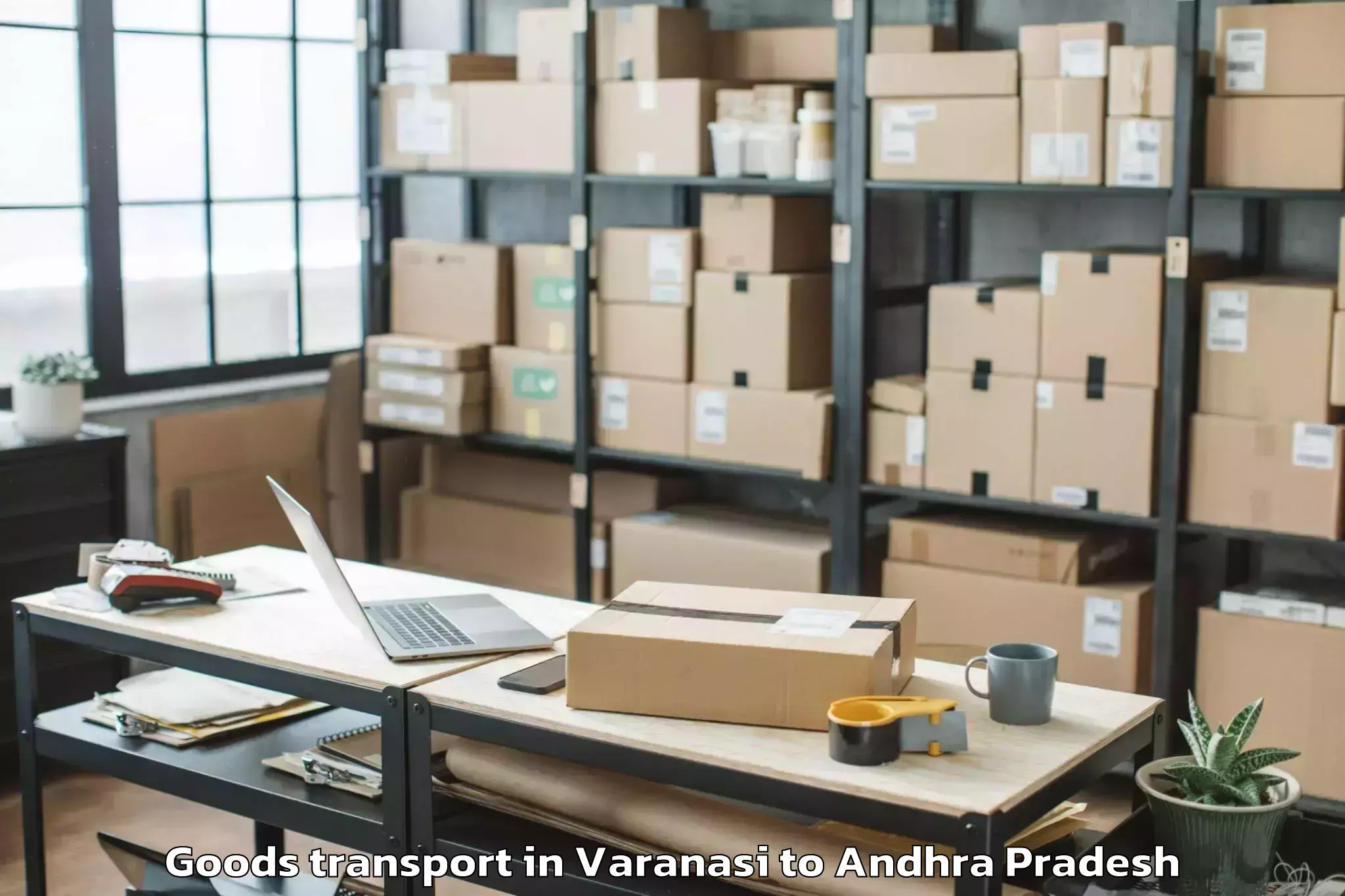 Professional Varanasi to Polavaram Goods Transport